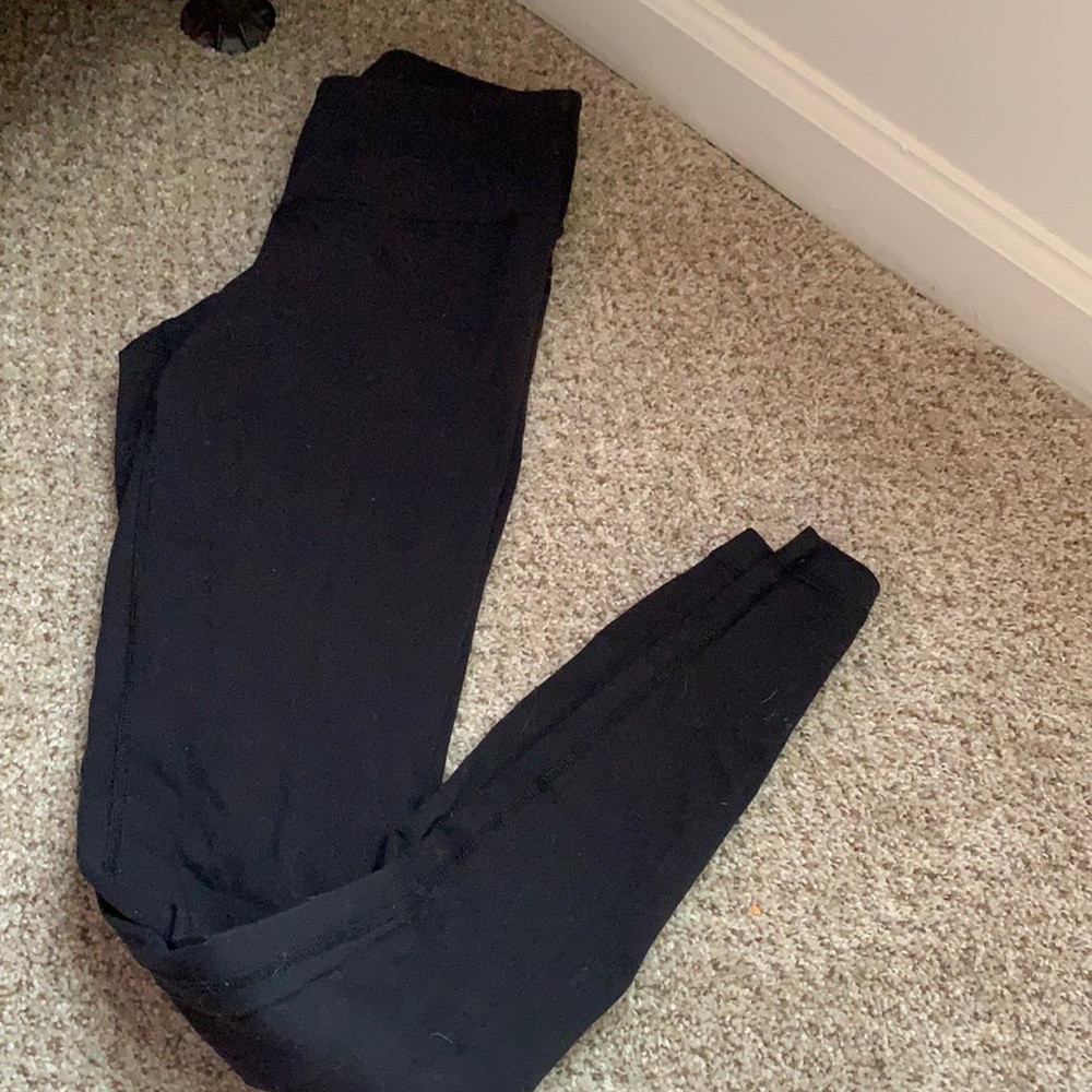 lulu lemon reversible all black leggings